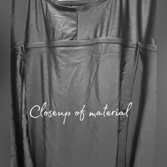 NWT Women’s Plus Size One Piece Swimsuit With Built In Shorts Black Size 26W-28W - Picture 4 of 8